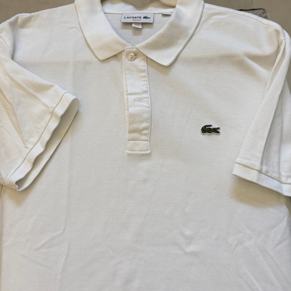 Gently Worn Men’s Slim Fit Lacoste Pique Polo Shirt Sz XL